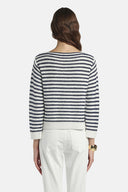 LS -CLACSON PULLOVER - CREAM/BLUETTE