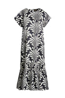 PASSITO BLK OFF WHT LONG DRESS