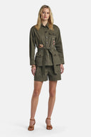 LS -ALTALENA BERMUDA SHORTS - MILITARY GREEN