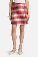 LS -TACCHEGGIO SKIRT - VAR RED CREAM BLACK