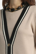 LS -MARINETTA JACKET - BLACK/CREAM/BEIGE