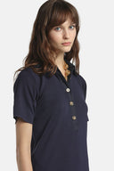 LS -CORVARA DRESS - BLUE/BLUE