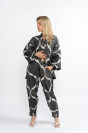 “WHEREEVER YOU GO”-Costume PANTS AND KIMONO - Black & White