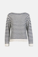 LS -CLACSON PULLOVER - CREAM/BLUETTE