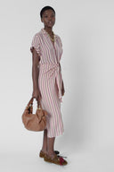 Striped fitted shirt dress - RAENA