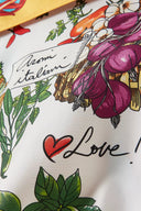 Dolce & Gabbana Multicolor Chili Silk Cropped Blouse Top