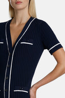 CANDELOTTO BLU/WHT DRESS