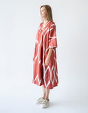 "Take it easy" Bell Fit Dress - BROWN