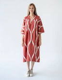 "Take it easy" Bell Fit Dress - BROWN