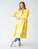 "Take it easy" Bell Fit Dress - Yellow