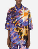 Dolce & Gabbana Multicolor Luminarie Print Cotton Casual Shirt