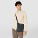 Flat Messenger bag in Navy Blue