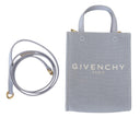 Givenchy Blue Coated Canvas Vertical Cloud Mini Shoulder Bag