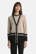 LS -MARINETTA JACKET - BLACK/CREAM/BEIGE