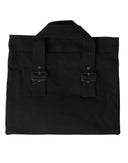 Miu Miu Black Canvas Denim Logo Shoulder Tote Shopping Bag