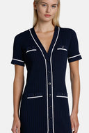CANDELOTTO BLU/WHT DRESS