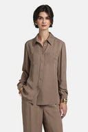 LS -BERSAGLIO BLOUSE SHIRT - MUD