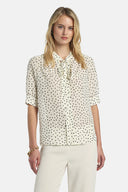 LS -BARCOLANA BLOUSE SHIRT - VAR CREAM BLACK POLKA DOTS