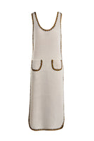 CONTENUTO WHT/BRWN/MSTRD DRESS