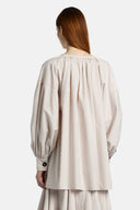 BACCOLO BEIG WHT BLOUSE