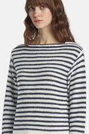 LS -CLACSON PULLOVER - CREAM/BLUETTE