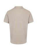 Burberry Pale Stone Cotton Collared Polo Shirt