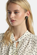LS -NIAULI EARRING - BLACK/GOLD