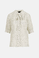 LS -BARCOLANA BLOUSE SHIRT - VAR CREAM BLACK POLKA DOTS
