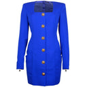 Balmain Blue Wool Dress