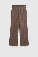 Mia Wool-Blend Trousers - Brown