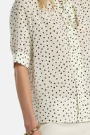 LS -BARCOLANA BLOUSE SHIRT - VAR CREAM BLACK POLKA DOTS
