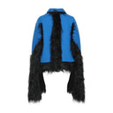Maison Margiela Faux Fur Trimmed Cape Jacket