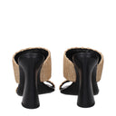 Versace Beige Raffia Platforms
