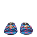 Versace Blue Fabric Platforms