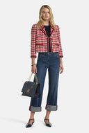 LS -VILLAROSA JACKET - VAR RED CREAM BLACK