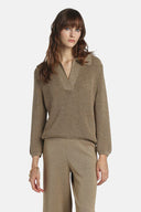 LS -ZIZZANIA PULLOVER - OLD GOLD