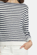 LS -CLACSON PULLOVER - CREAM/BLUETTE