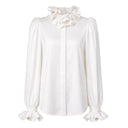 PENSEE RUFFLED COLLAR SHIRT WHITE