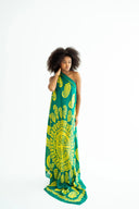 KELAGHAYI - SILK SCARF- GREEN