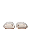 3Juin Beige Satin Slippers Sandals