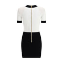 Balmain Braided pattern midi Dress
