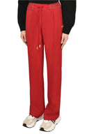 Dolce & Gabbana Red Viscose Straight Fit Pants