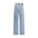 Valentino Light Blue Cotton High-Waisted Jean