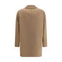 Max Mara Beige Fleece Wool Coat
