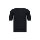 Max Mara Black Fleece Wool Top