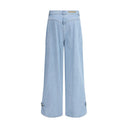 Max Mara Light Blue Cotton High-Waisted Jean