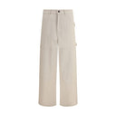 Max Mara Cream Cotton Cargo Pants