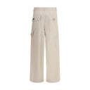 Max Mara Cream Cotton Cargo Pants