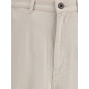 Max Mara Cream Cotton Cargo Pants