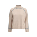 Max Mara Beige Wool Turtleneck